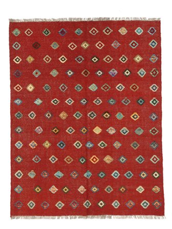 Handgeweven Kelim Nimbaft Vloerkleed 154X198 Wol Klein