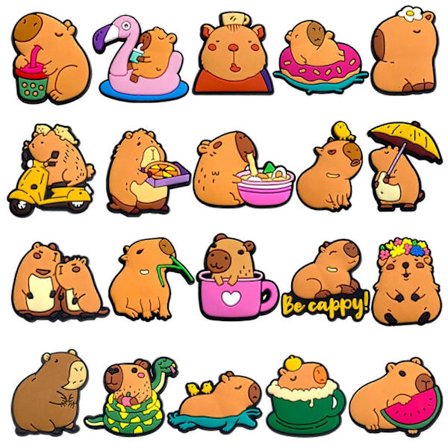 20 stk. Capybara Kærlighed Sko Charms, Kawaii Sko Charms, Søde Sko Dekoration Charms Kompatibel med Sko, Fest, Kærlighed Sko Charms Kompatibel med 