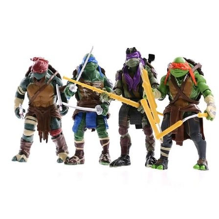 Tegneserie Ninja Turtles -figuurilelusetti, 4 kpl 5 tuuman toimintahahmoa klassinen malli leikkisarja lahja lapsille