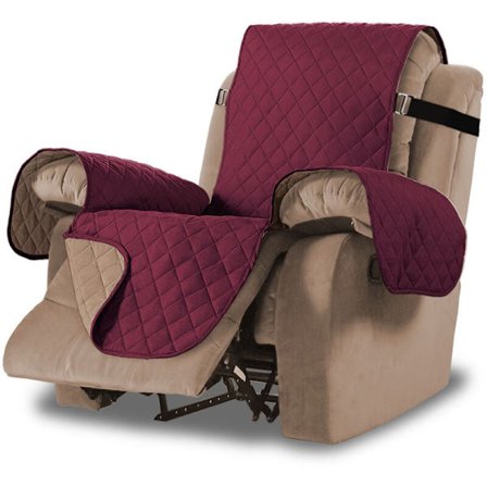 Vanntett lenestoltrekk for lenestoler Lenestoltrekk Lenestoltrekk Quiltet 1-seter sklisikker kjæledyrsofa (rød-30 tommer)