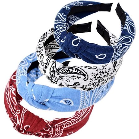 Les 4 Bohemian Vintage Style Twist Print Stretch Moisture Wickin