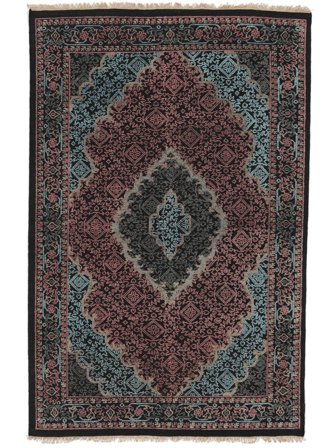 Håndknyttet Grass Teppe 172X265 Svart/Mørk Rød