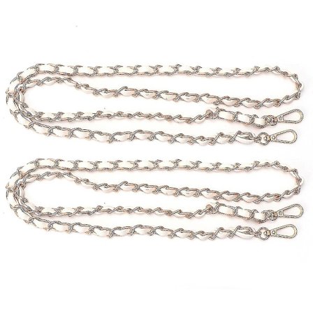 2 st PU-läderflätade kedjor Klassiska Snygga Retro Eleganta Mode Axelremmar Kedjetillbehör för Flickor