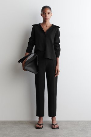 COS Frauen Strickhose Mit Geradem Bein in Schwarz