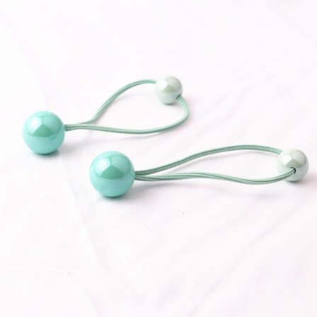 2 stk Hårbånd med baller Bubble Scrunchie GRØNN 2 STK 2 STK