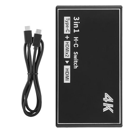 HDMI Videoväxel Splitter Adapter för Windows Mac PC