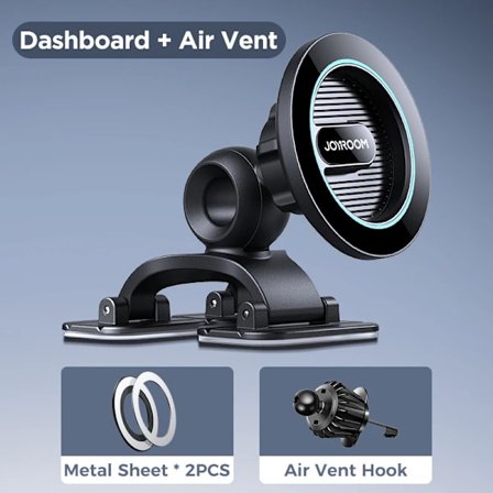 Joyroom Magnetisk Biltelefonholder Magnet Mobiltelefon Bilholder GPS-montering til kompatibel med bil Tilpassede buede overflader Biltelefonholder 