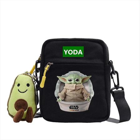 The Mandalorian Baby Yoda Axelväska Canvas Crossbody Stil 1