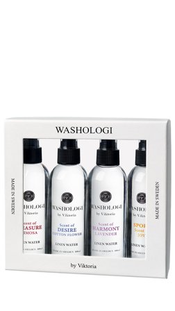 WASHOLOGI Linen Water Giftbox 4 x 100 ml, Tøj & Bolig, Husholdning, Tekstilpleje