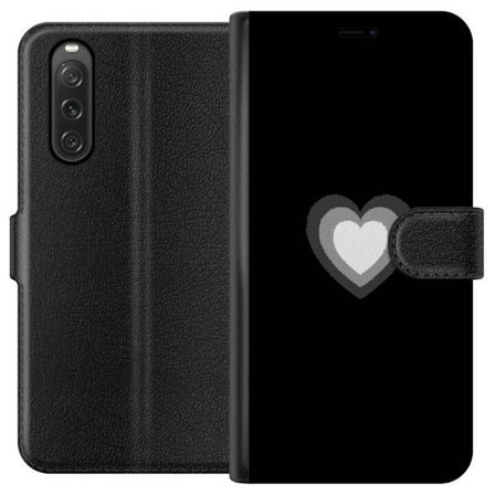 Kompatibel Tegnebogsetui til Sony Sony Xperia 10 V Soft Glow Heart