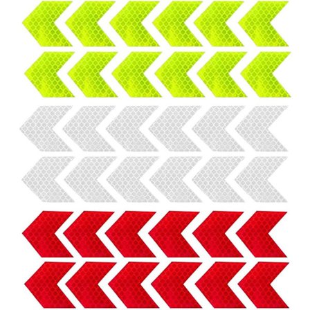Refleksbånd klistremerke 30 stk Refleks klistremerker Selvklebende motorsykkel refleks klistremerke Bil refleks klistremerker Reflekterende tape