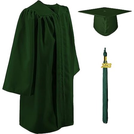 Graduation Børnehave Børn Toga Hat Børn 2023 Kandidat Med Vedhæng Dreng Og Pige Grøn
