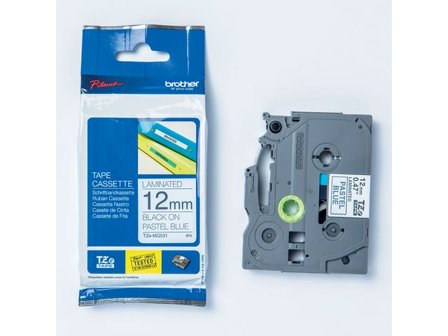 Brother Tape TZEMQ531 12mm svart på blå - Lyreco - Kontorsmaskiner - Märkmaskiner och tape - Tape - Brother TZ