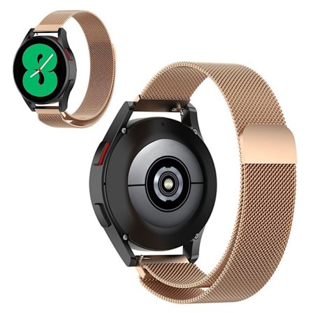 20mm Universal enkelt klockarmband i rostfritt stål - Roséguld