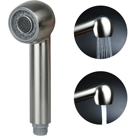 Dusjhode Spray for Kjøkkenkran med 2 Jet Typer - Børstet Nikkel