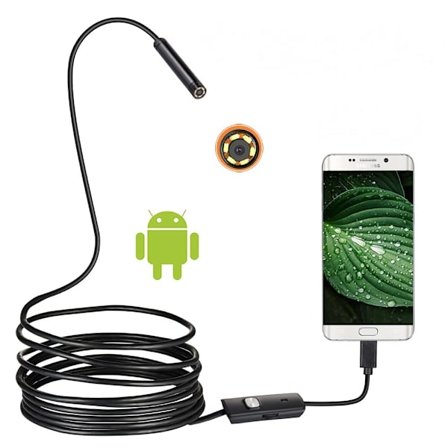 /EA/7,0 mm blødt kabel Android-telefon med kamera industriel endoskop pipeline dental auto reparation USB-kamera, 1 m
