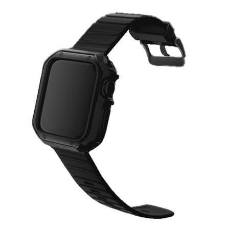 Apple Watch 38/40 / 41mm Black Armbånd + TPU Shell Bumper Black