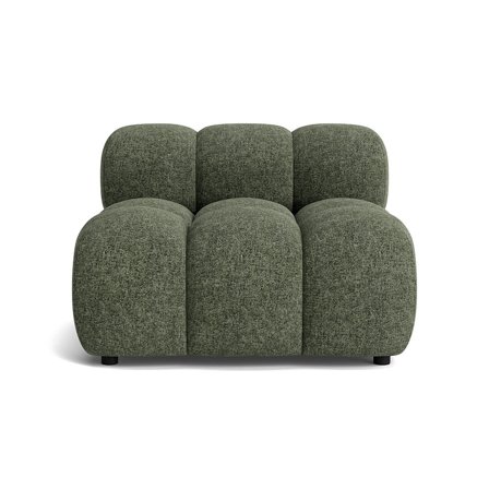 Puffy 1-Sitzer-Modul Sofa in Genesis Grün, einfarbig, modernes Design, hoher Sitzkomfort, 64cm Breite, weiche Polsterung, modular erweiterbar