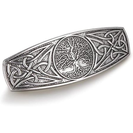 Hårspenne i metall i vintagestil for kvinner, perfekt for fester, jul, Valentinsdag eller som gave (antikk sølv).