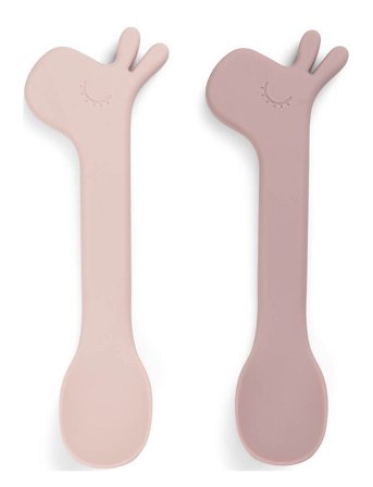 Done by Deer Silicone Spoon 2-Pack Lalee Powder - Pink - ONE SIZE