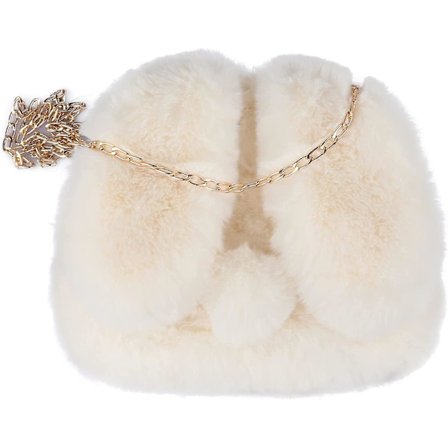 Fuzzy Rabbit Bag - Kunstig pels, myk håndveske, pelsveske, kveldsveske, crossbody-veske for kvinner