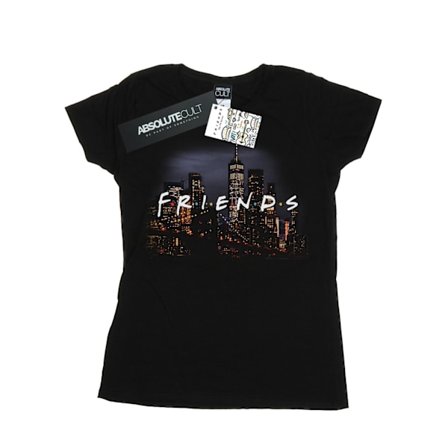 Friends Dam/Damer Logo Skyline Bomull T-shirt M Svart
