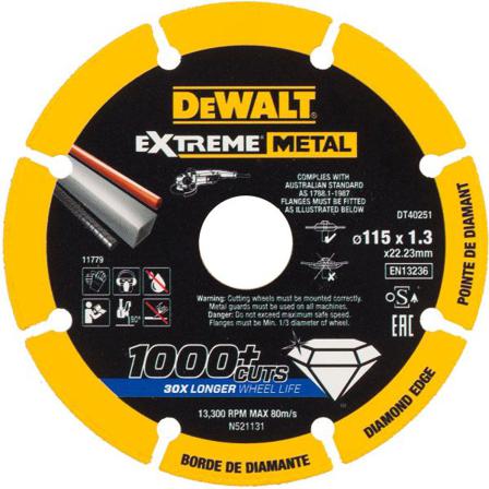Dewalt DT40251-QZ Timanttikatkaisulaikka 1,3 mm 115 x 22,23 mm, Koneiden tarvikkeet & käyttöosat