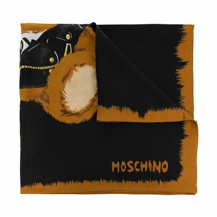 Moschino, Silky Scarves Zwart, Dames, Maat:ONE Size