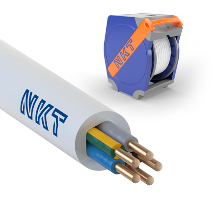 NKT EXQ XTRA Installationskabel 5G1.5 mm², 300/500V 400 m, qaddy, Anslutningsdon & kablar