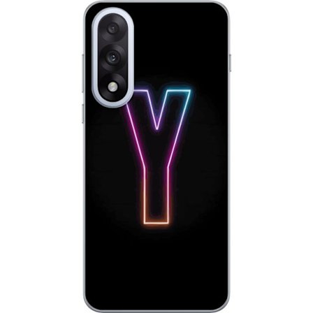 Kompatibel Mobilcover til Motorola OnePlus Nord 5 Minimalistisk neonbogstav Y i farveskiftende lys mod sort baggrund