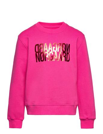 Organic Sweat Talinka Sweatshirt Sweat-shirt Genser Rosa Mads Nørgaard*Betinget Tilbud