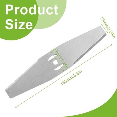 Udskiftningsblade til trimmere, 24V trådløs trimmer med batteri metalblade, elektrisk tilbehør til græstrimmer, til trådløs trimmer