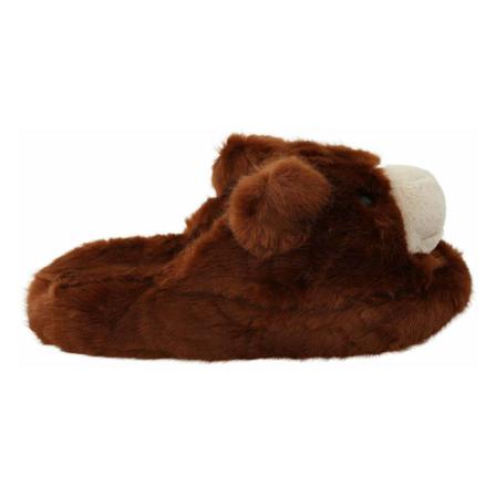 Dolce & Gabbana, Brown Teddy Bear Slippers Brązowy, Mężczyzna, Rozmiar: 41 EU