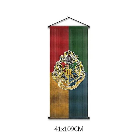 Harry Potter Fans Tartan Hængende Flag Hogwarts Skole for Heksekunst og Troldmandsskab Flag Gobelin Indendørs Scene Dekoration (Hogwarts)