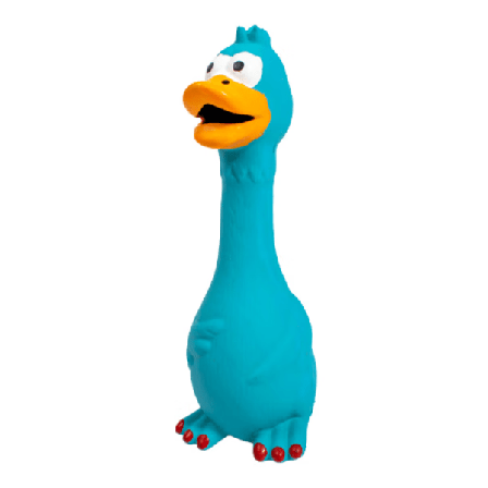 Blåa husdjursleksaker, latex skrikande kyckling, katt hund leksak, skrikande C