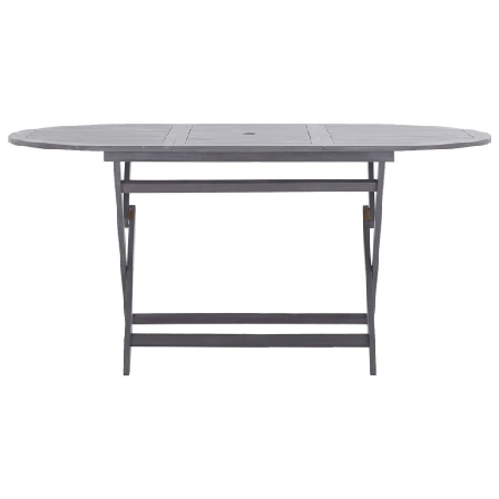 Vidaxl Hopfällbart Trädgårdsbord 160x85x75 Cm Massivt Akaciaträ Grå