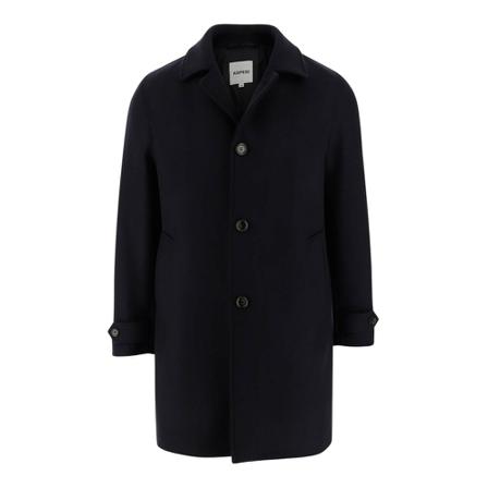 Aspesi, Single-Breasted Coats Blauw, Heren, Maat:XL