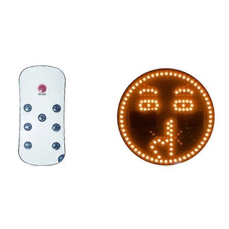 Bil LED Morsom Uttrykkslys Smilefjes Lys med Fjernkontroll Bil Multi-Funksjons Varsel Påminnelse Lampe, A