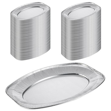 Ovala Uppläggningsfat Aluminium 100-pack