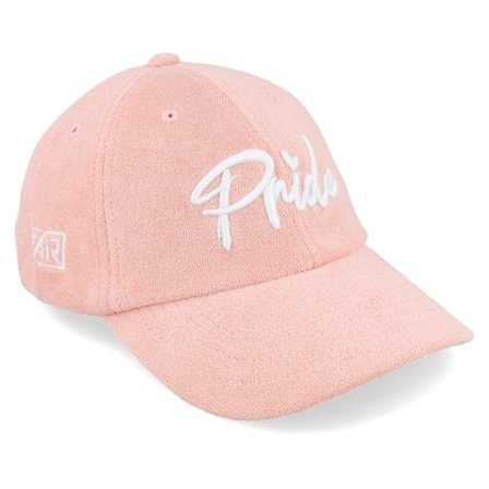 Fair - Pink unconstructed Czapka Z Daszkiem - 3d Pride Logo Frotte Terry Light Pink Dad Cap @ Hatstore