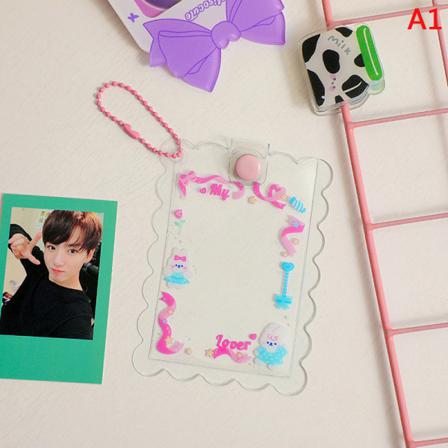 Ins E Akryl Transparent Korthållare 3 Tum Kpop Photocard Pho