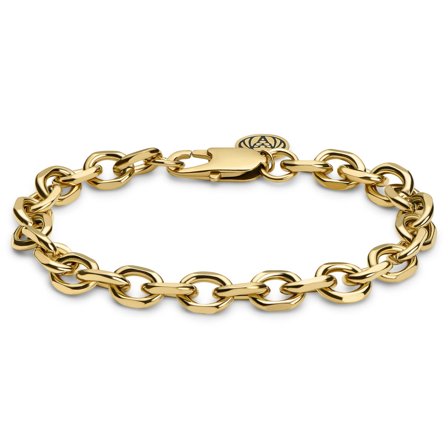 Essentials | 8 mm Gold-Tone Cable Chain Bracelet for Men - Steel bracelets