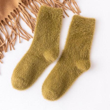 Vintervarma Fluffiga Sängstrumpor För Kvinnor, Mjuk Elastisk Coral Velvet