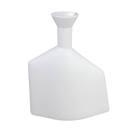 Hvid dekorativ vase i polyresin, 20x7x25,5 cm