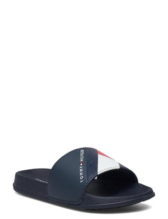 T3B0-32273-1172801- Shoes Summer Shoes Pool Sliders Blå Tommy Hilfiger