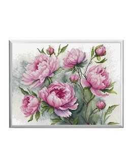 Broderikit Billede Pæoner - Luca-S