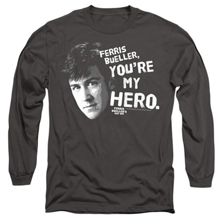 Ferris Bueller's Day Off Unisex Vuxen My Hero T-Shirt L Charcoa