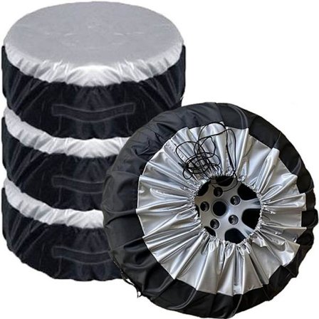 Bilskydd 420D Oxford-tyg bil reservdäckskydd vattentätt och soltätt däckskydd 80CM*47CM 1st/opp