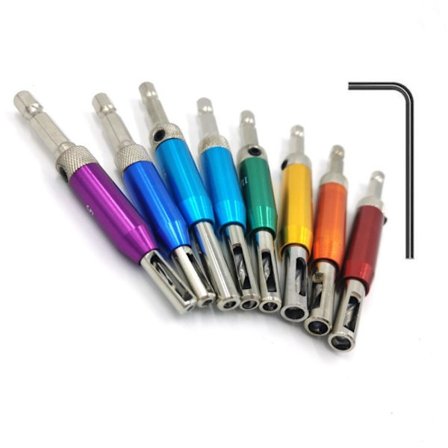 9 STK Selvcentrerende boresæt Dørlås Hængsel Centerbor