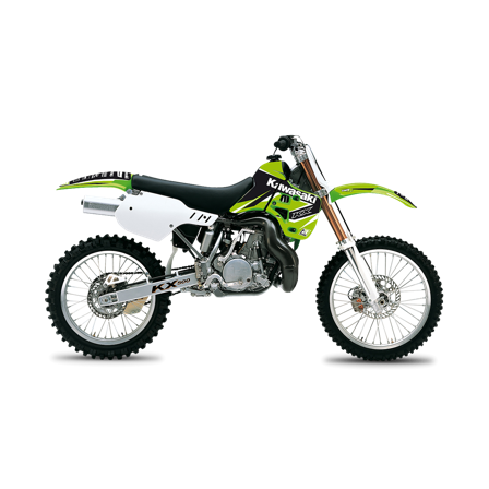 Kit Adesivi Blackbird Dream 4 Verde-Nero-Bianco - Kawasaki KX 500 1988-2004